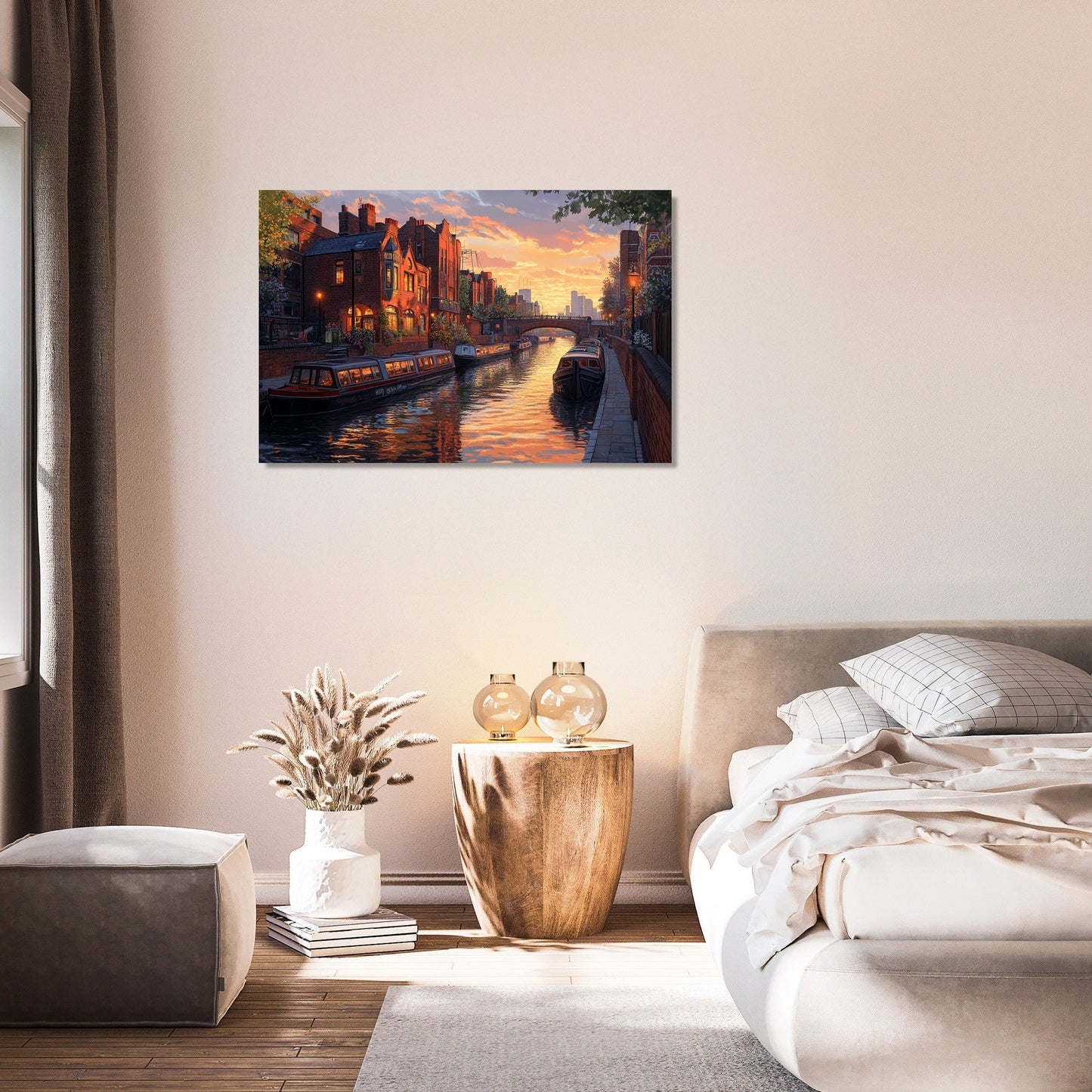Birmingham Canal Sunset Harmony Canvas