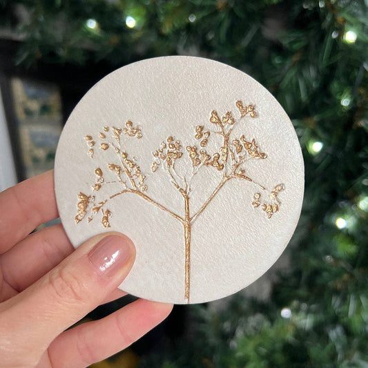 Gold Wild Flower Ceramic Coasters - LIMITED EDITION