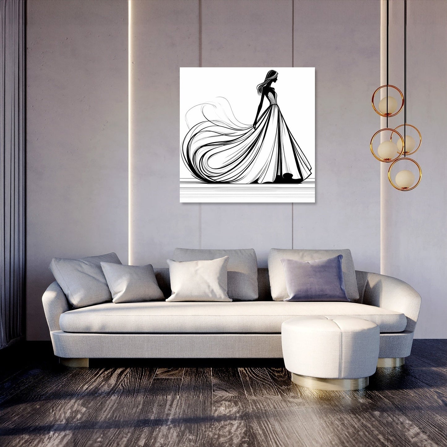 Fashion Elegance in Contrasting Canvas