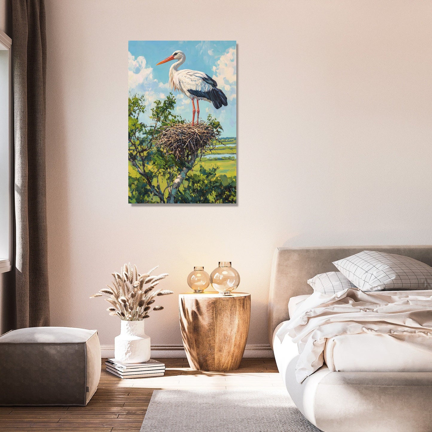 Majestic Stork's Nest Canvas