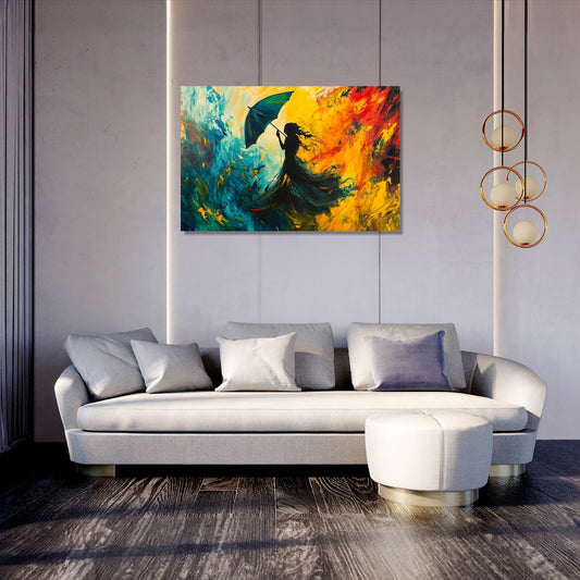 Dancing Umbrella Canvas
