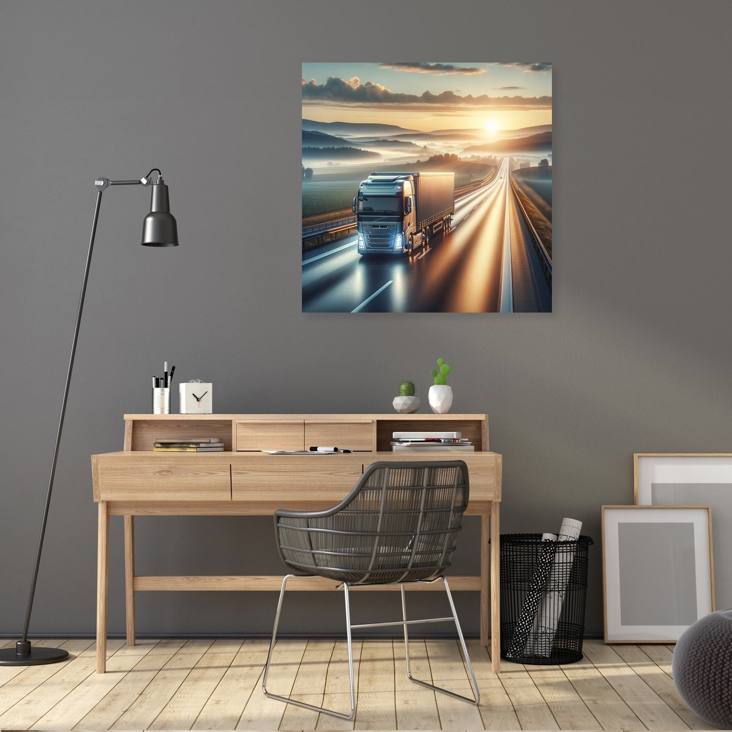 Dawn on the Autobahn Canvas