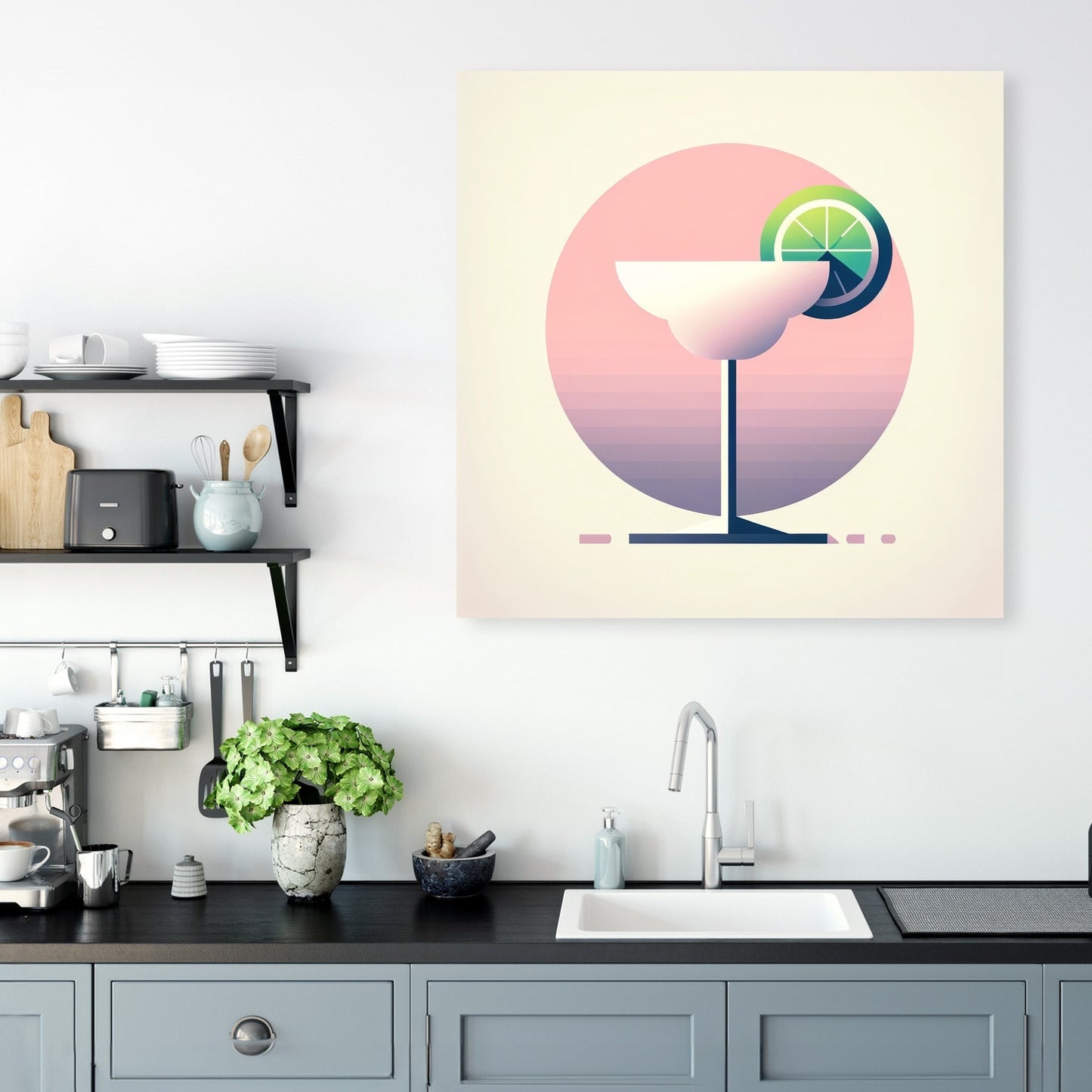 Daiquiri Minimalist Art Canvas