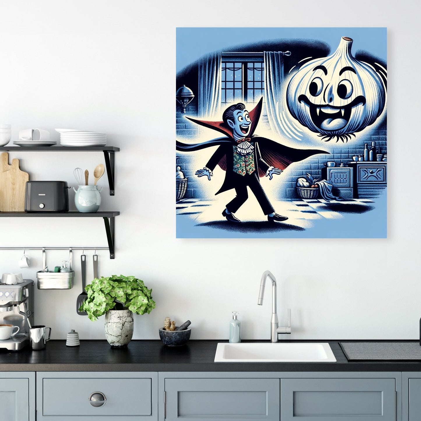 Garlic Fright Night Canvas
