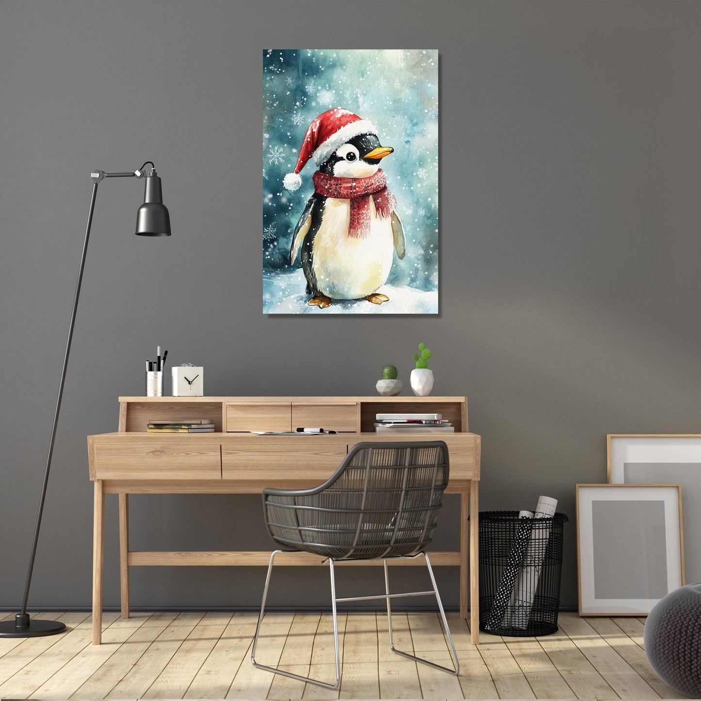 Penguin Holiday Cheer Canvas