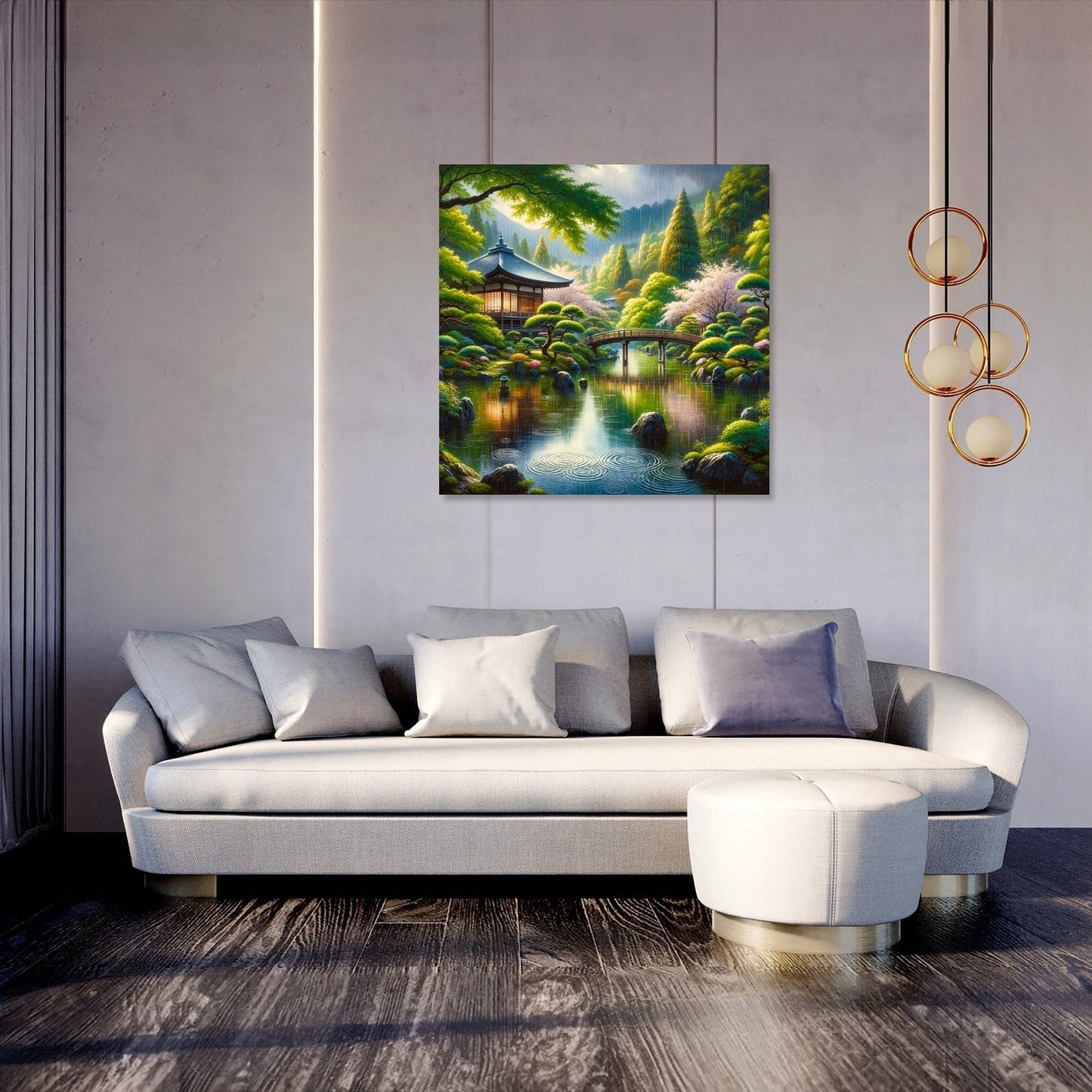 Rainy Kyoto Garden Canvas