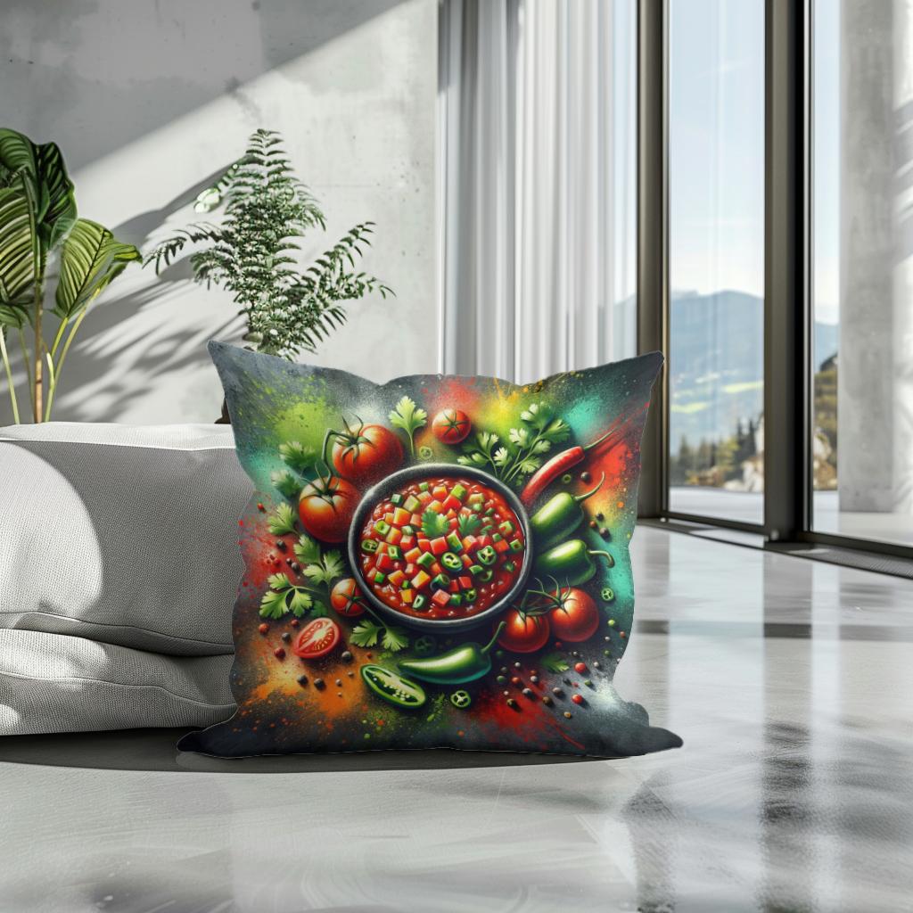 Spicy Salsa Symphony Cotton Cushion