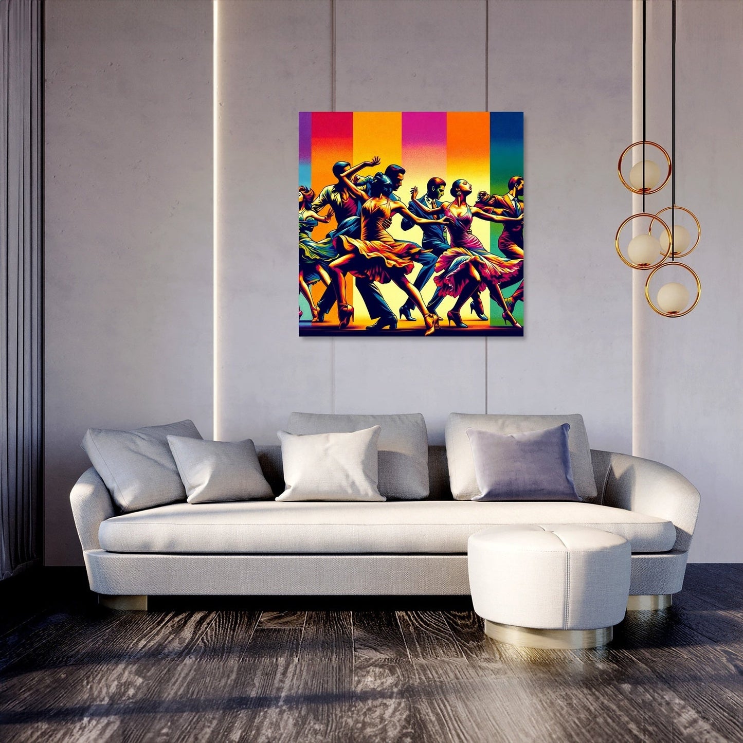 Vibrant Dance Spectrum Canvas