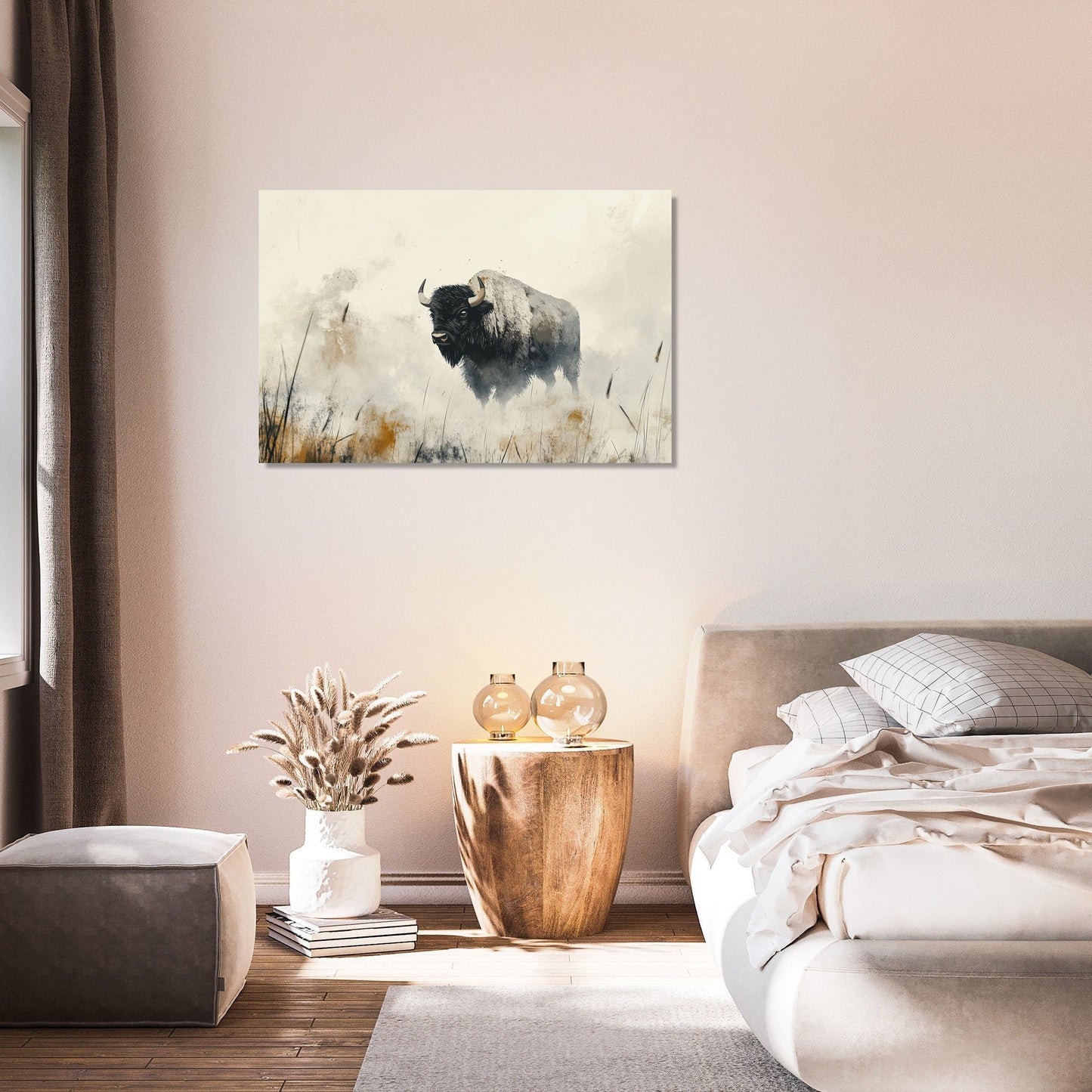 Misty Bison Canvas