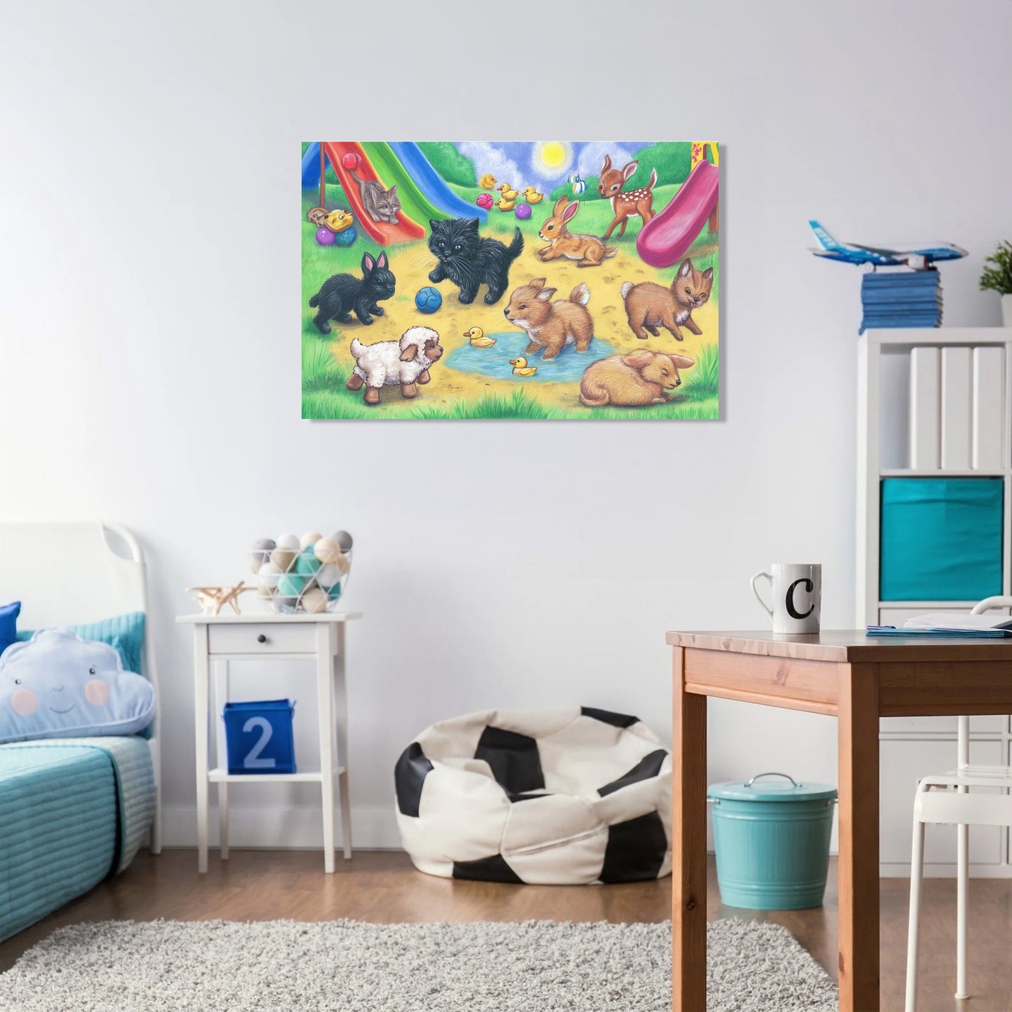 Baby Animals Playground Canvas