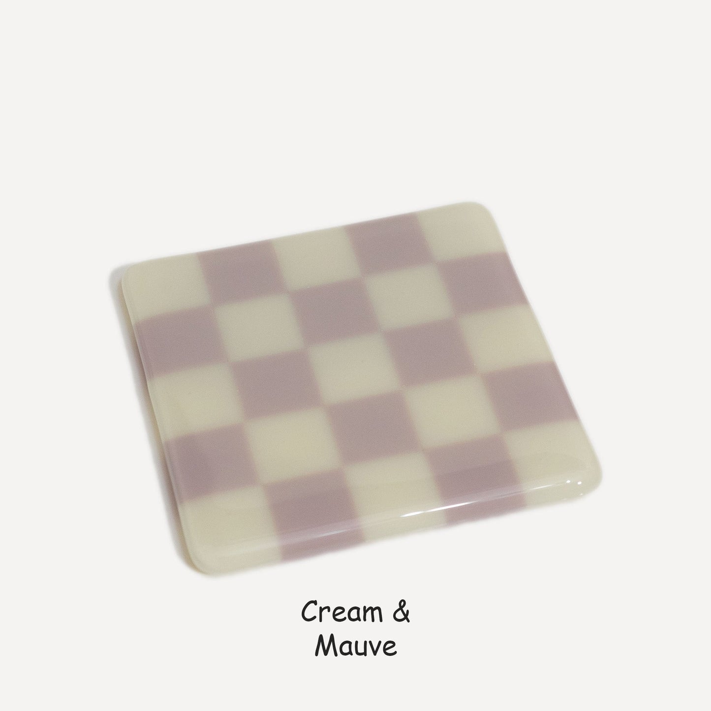 10cm Chequered Dual Colour Coaster - Oceanside Collection