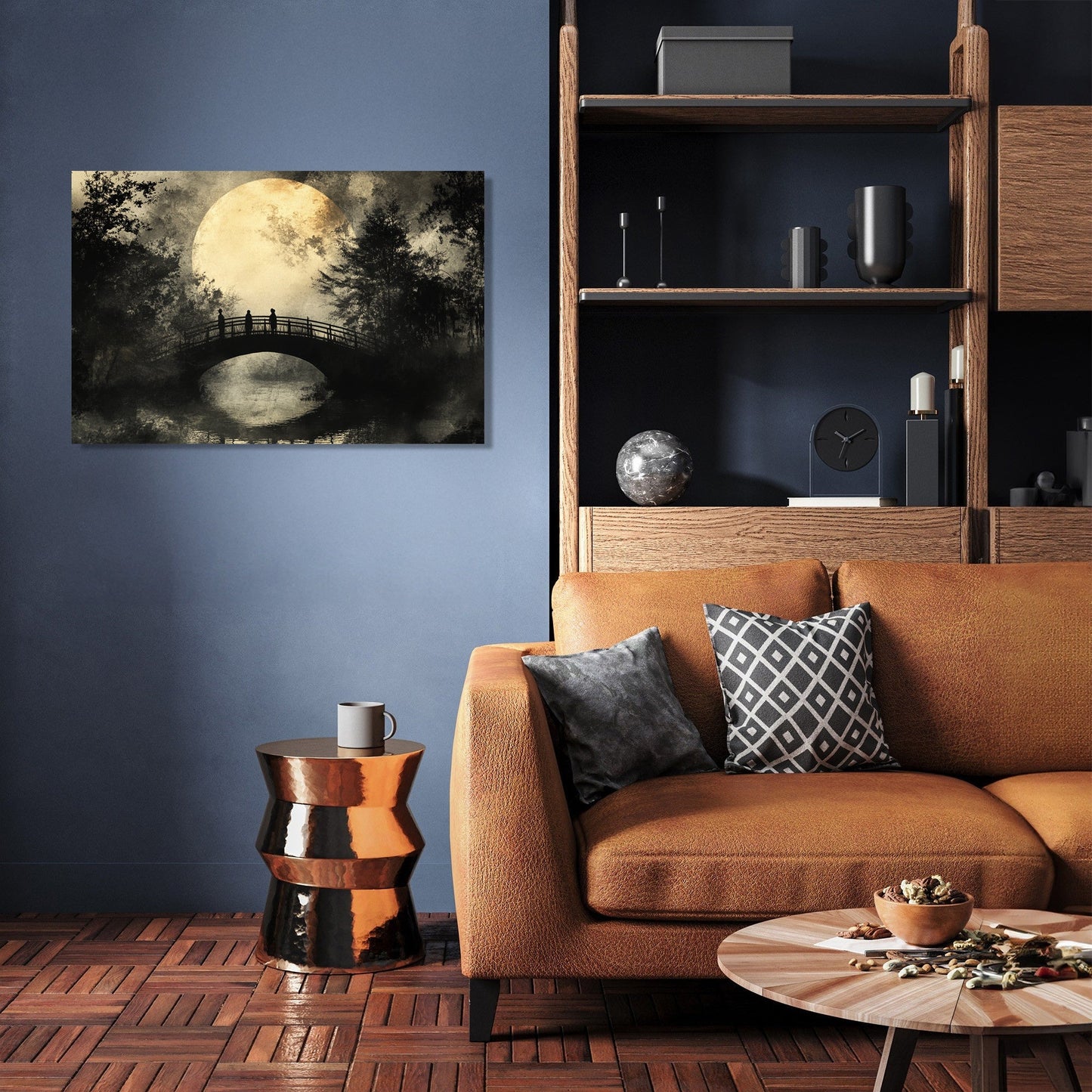 Moonlit Bridge Canvas