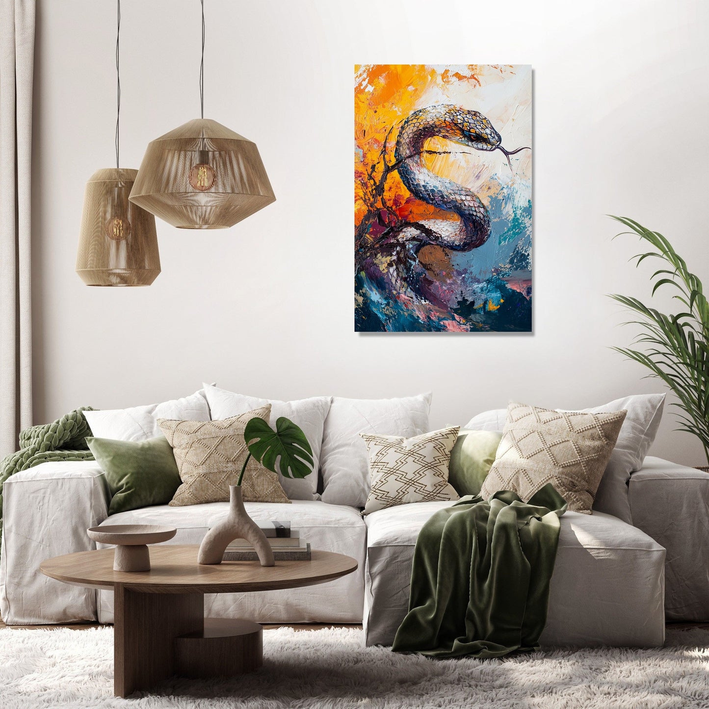 Coiled Snake Canvas