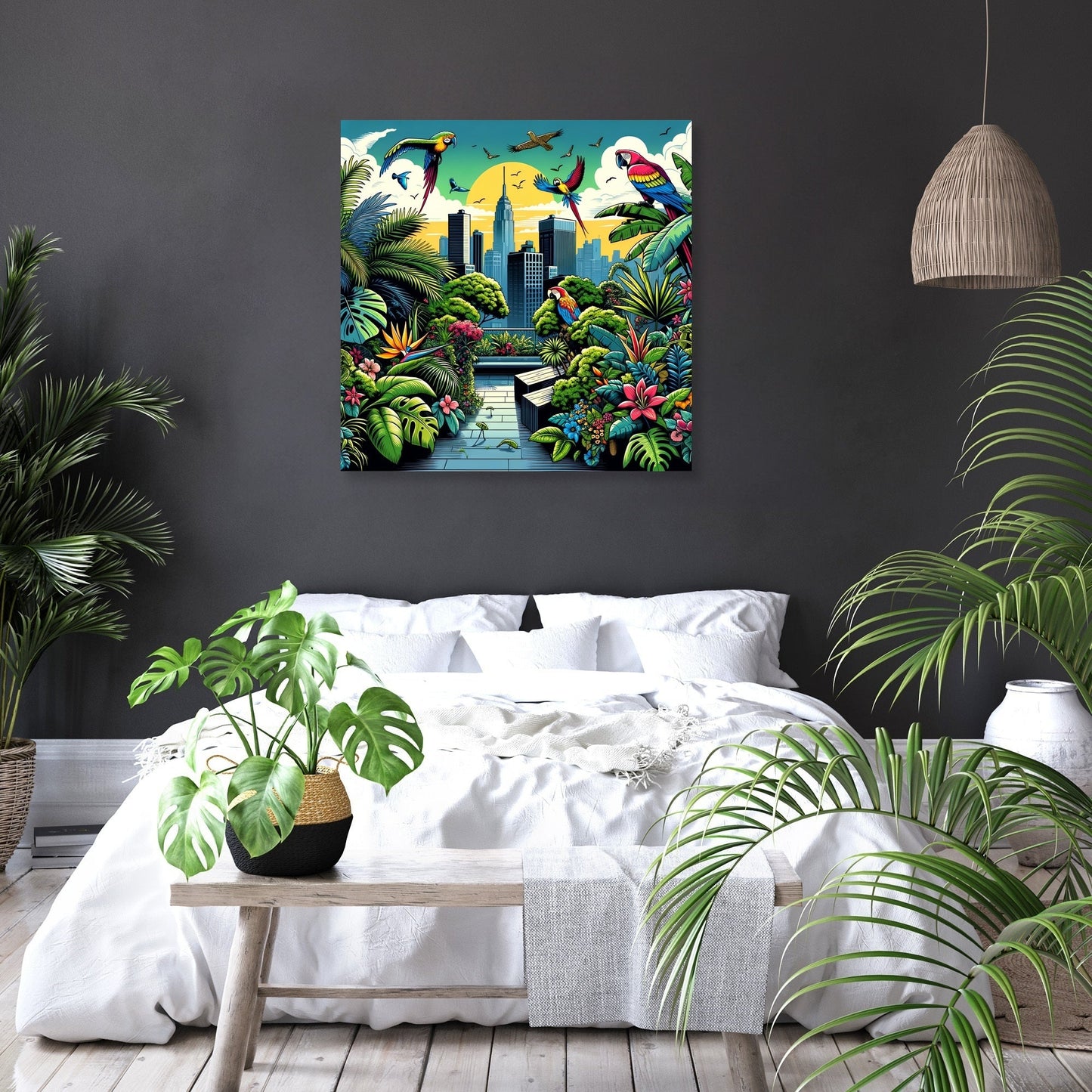 Urban Jungle View Canvas
