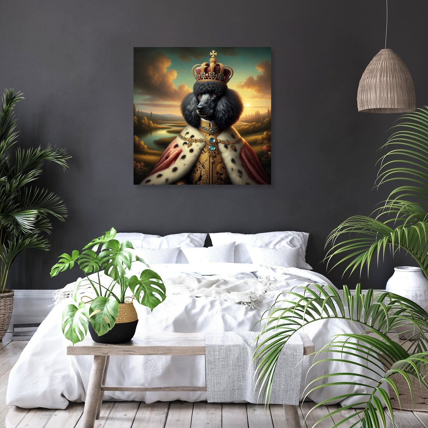 Regal Poodle Majesty Canvas