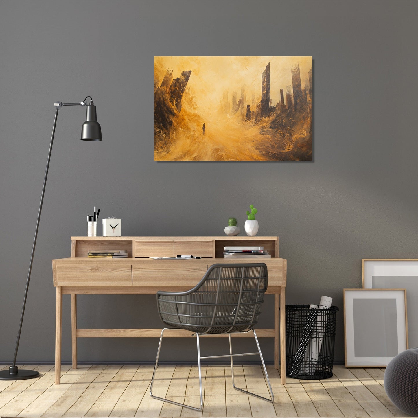 Sandstorm Silhouette Canvas