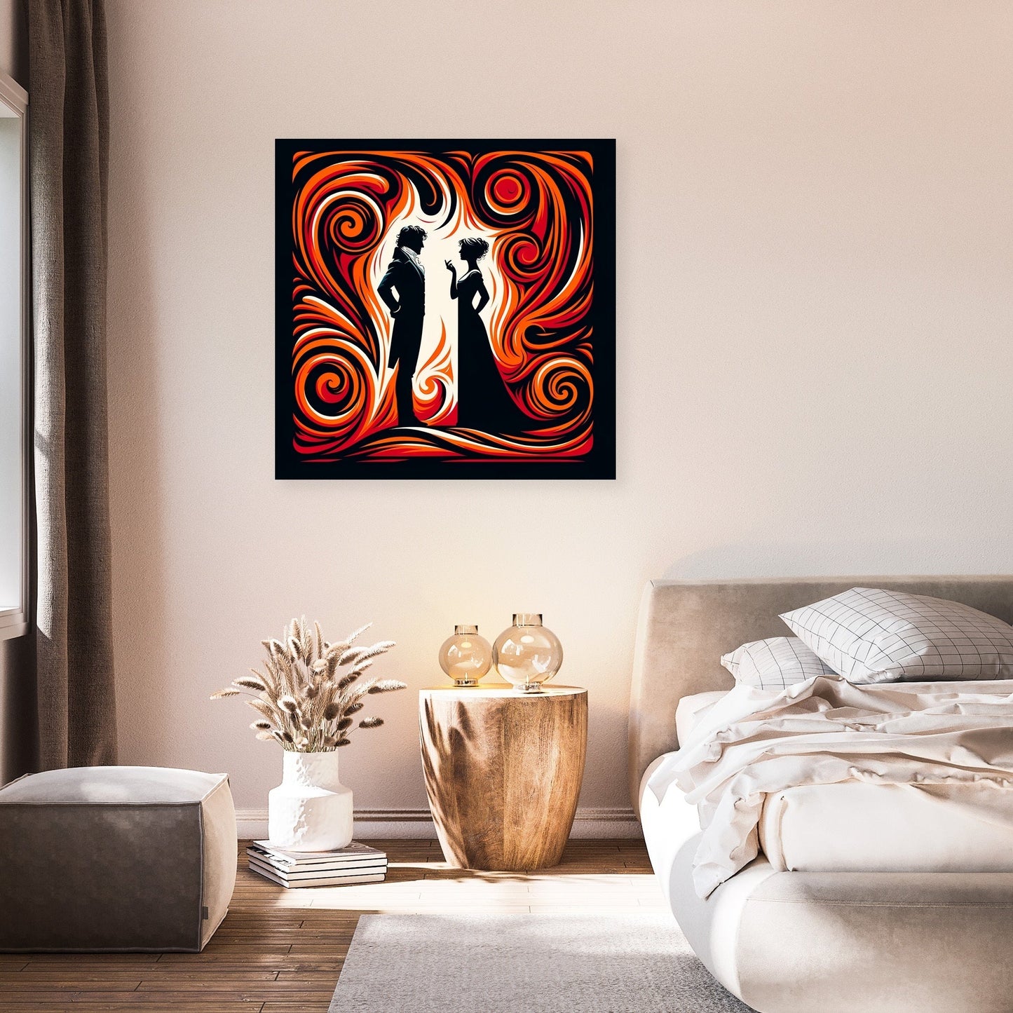 Netherfield's Fiery Embrace Canvas