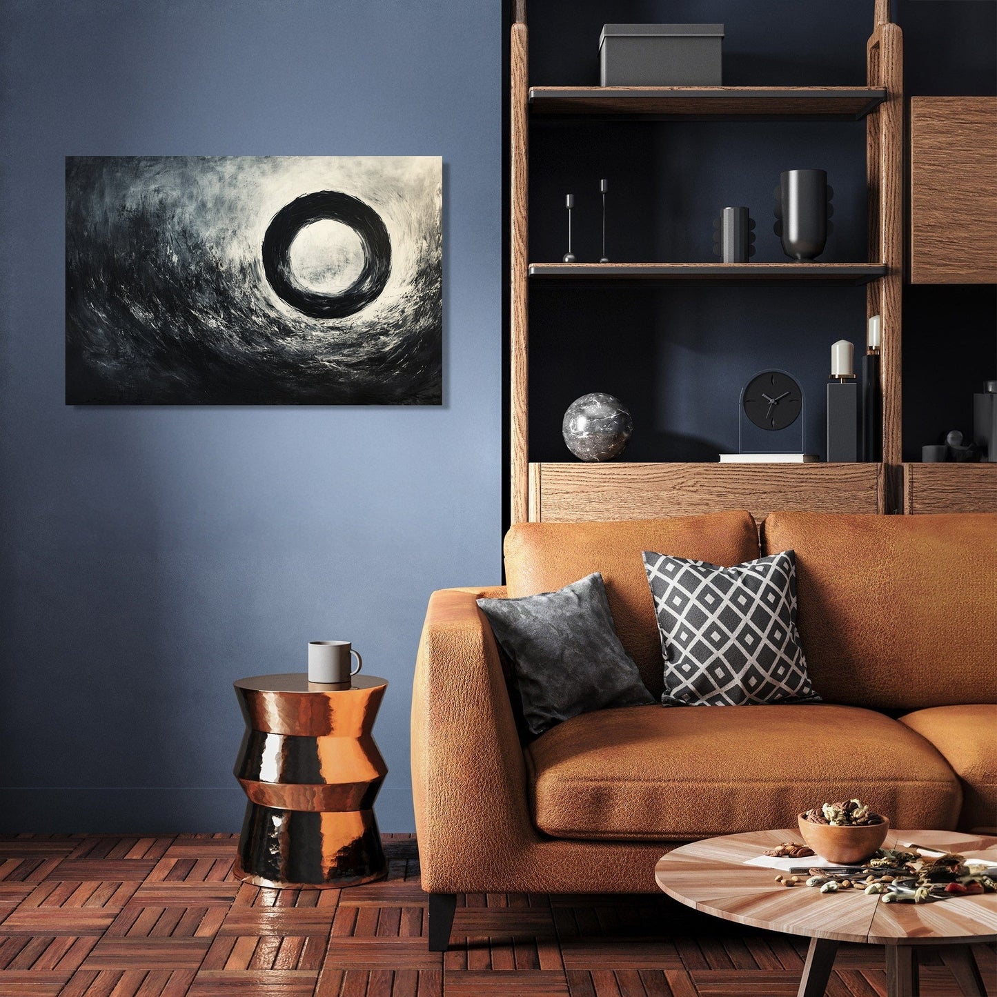Monochrome Circle Canvas