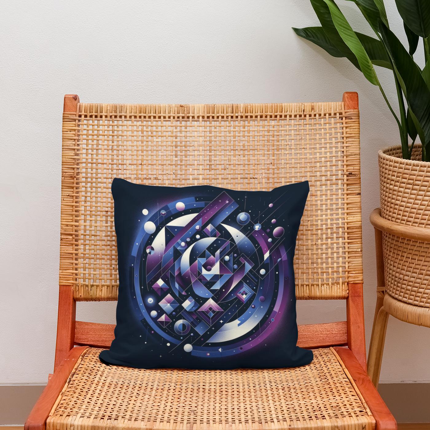 Cosmic Dance in Geometry Cotton Cushion