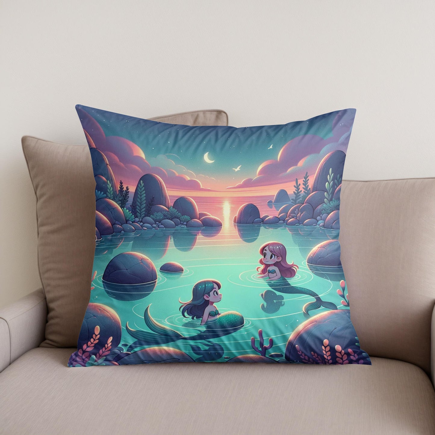 Lagoon Dream Cotton Cushion