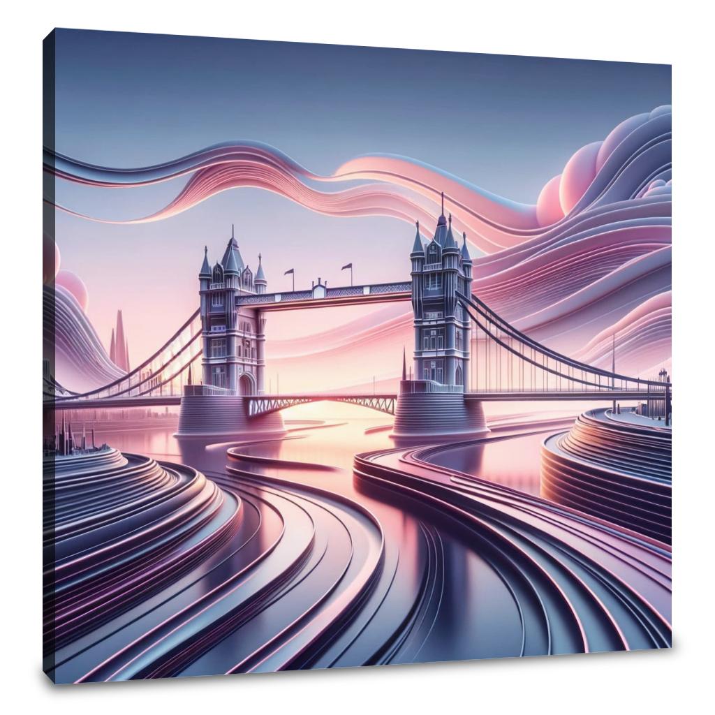 Futuristic Tower Bridge Canvas