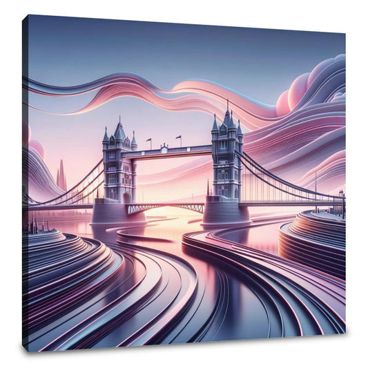Futuristic Tower Bridge Canvas