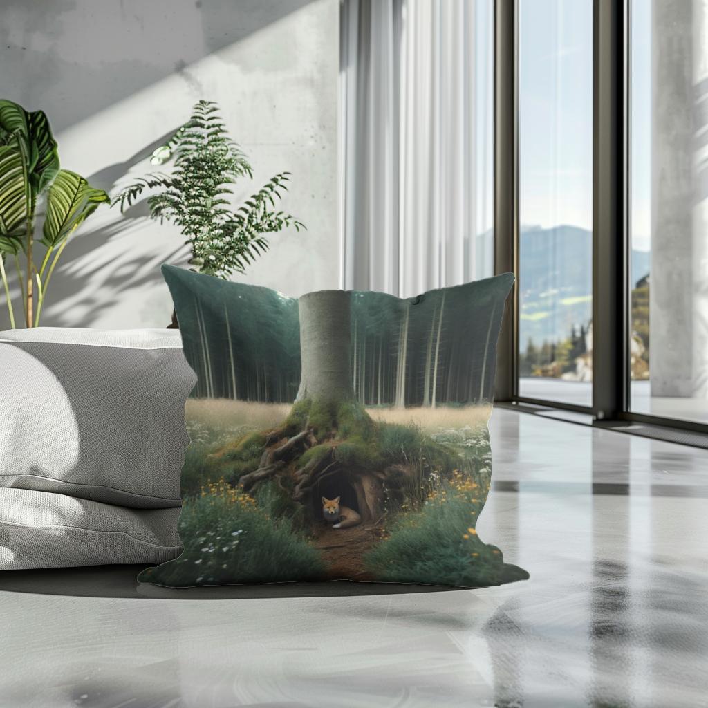 Hidden Fox Den Cotton Cushion