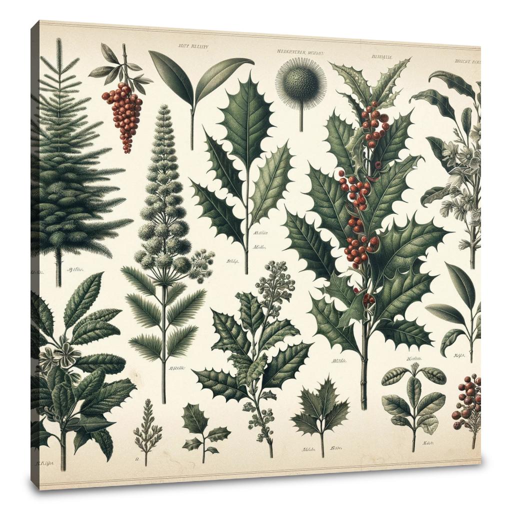 Winter Flora Archive Canvas