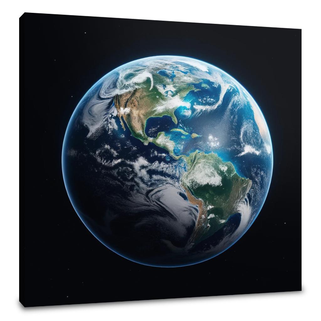 Earth's Nocturnal Elegance Canvas
