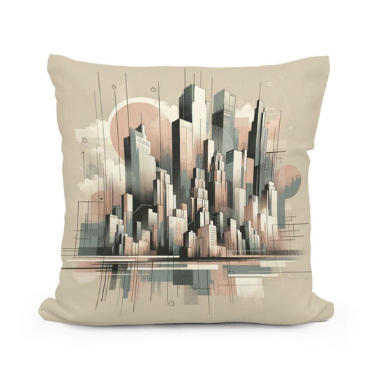 Cityscape Urban Symphony Cotton Cushion