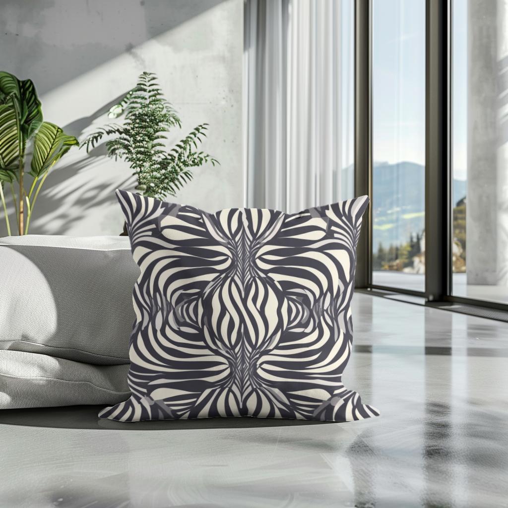 Op-Art Illusion Cotton Cushion
