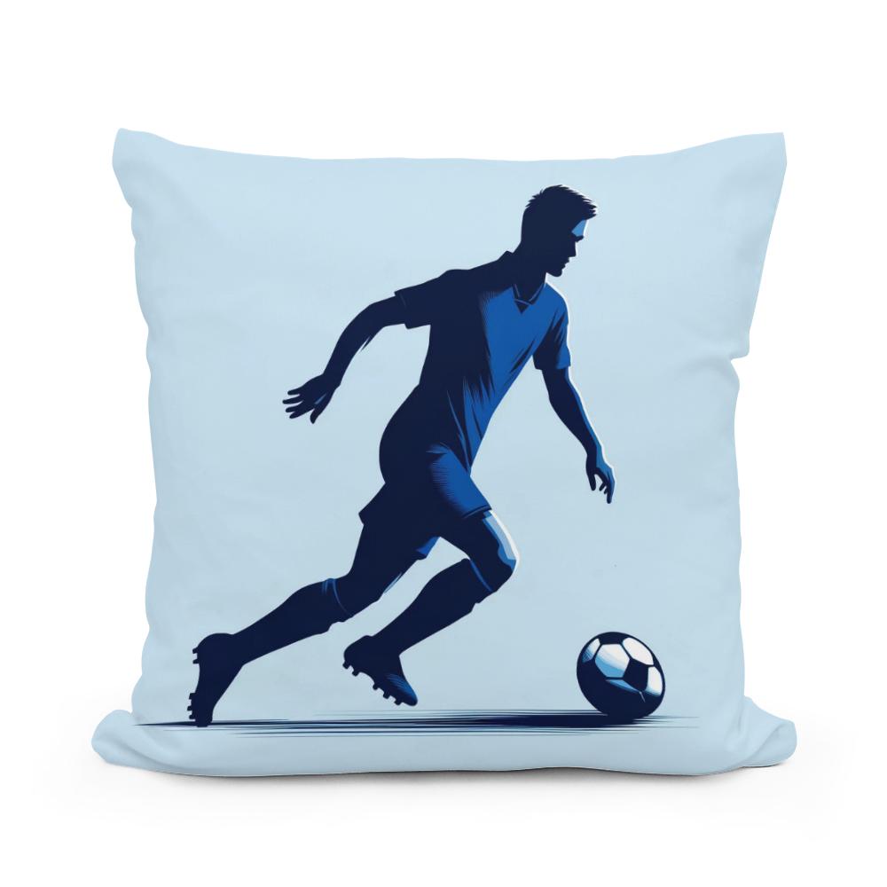 Glasgow Blue Dribble Cotton Cushion
