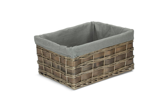 Extra Large Scandi Storage Basket – Grey with Grey Sage Lining