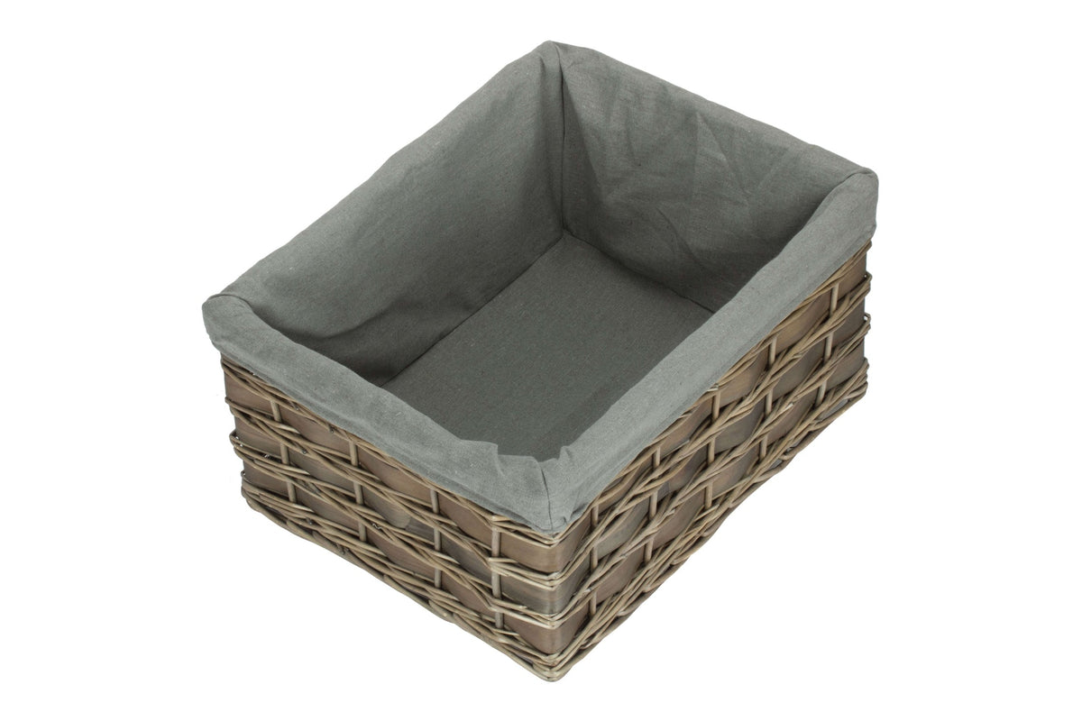Extra Large Scandi Storage Basket – Grey with Grey Sage Lining