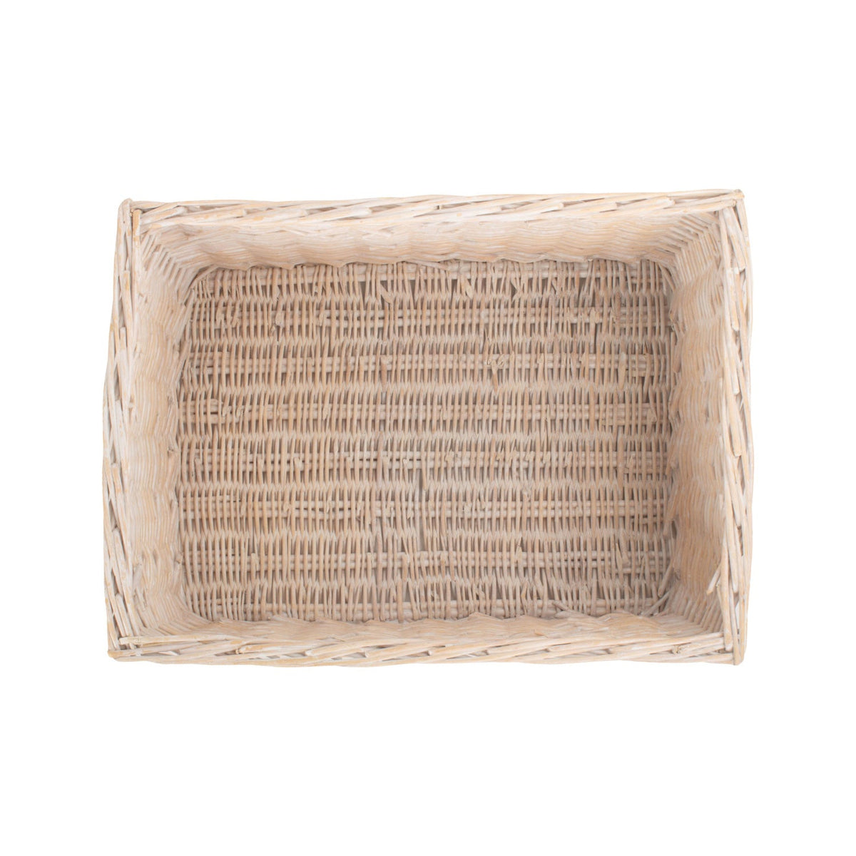 Extra Large White Wash Willow Storage Basket
