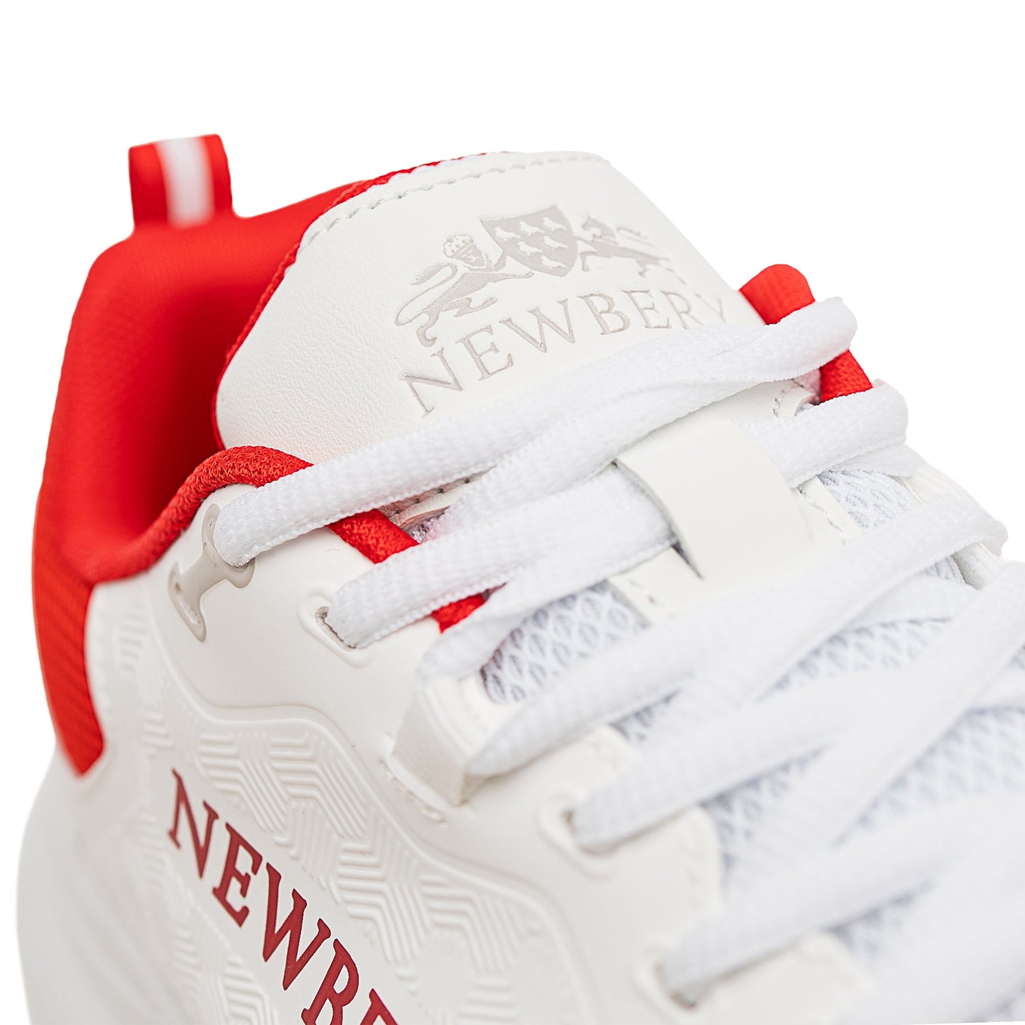 Newbery 360 Cricket Shoe - White & Red Pimples