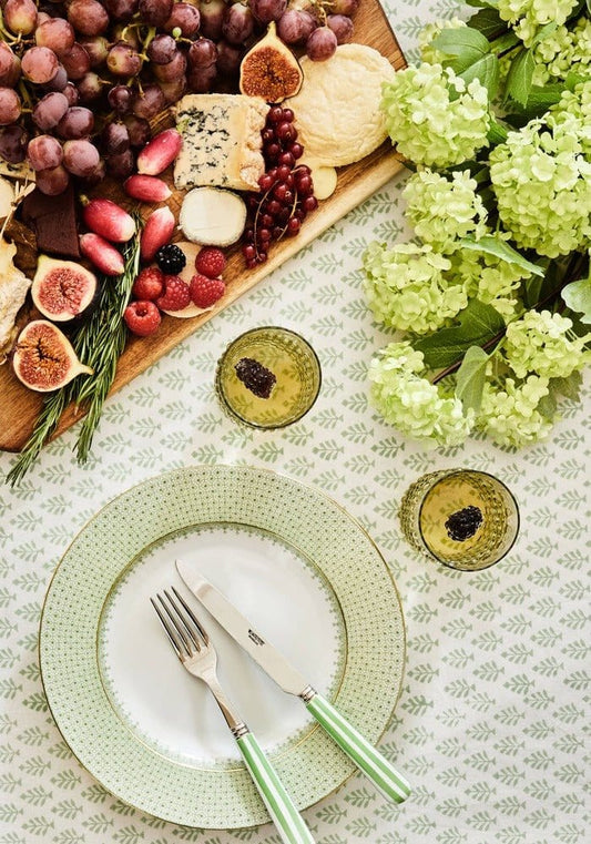 4-Piece Candy Stripe Green and White Cutlery Set