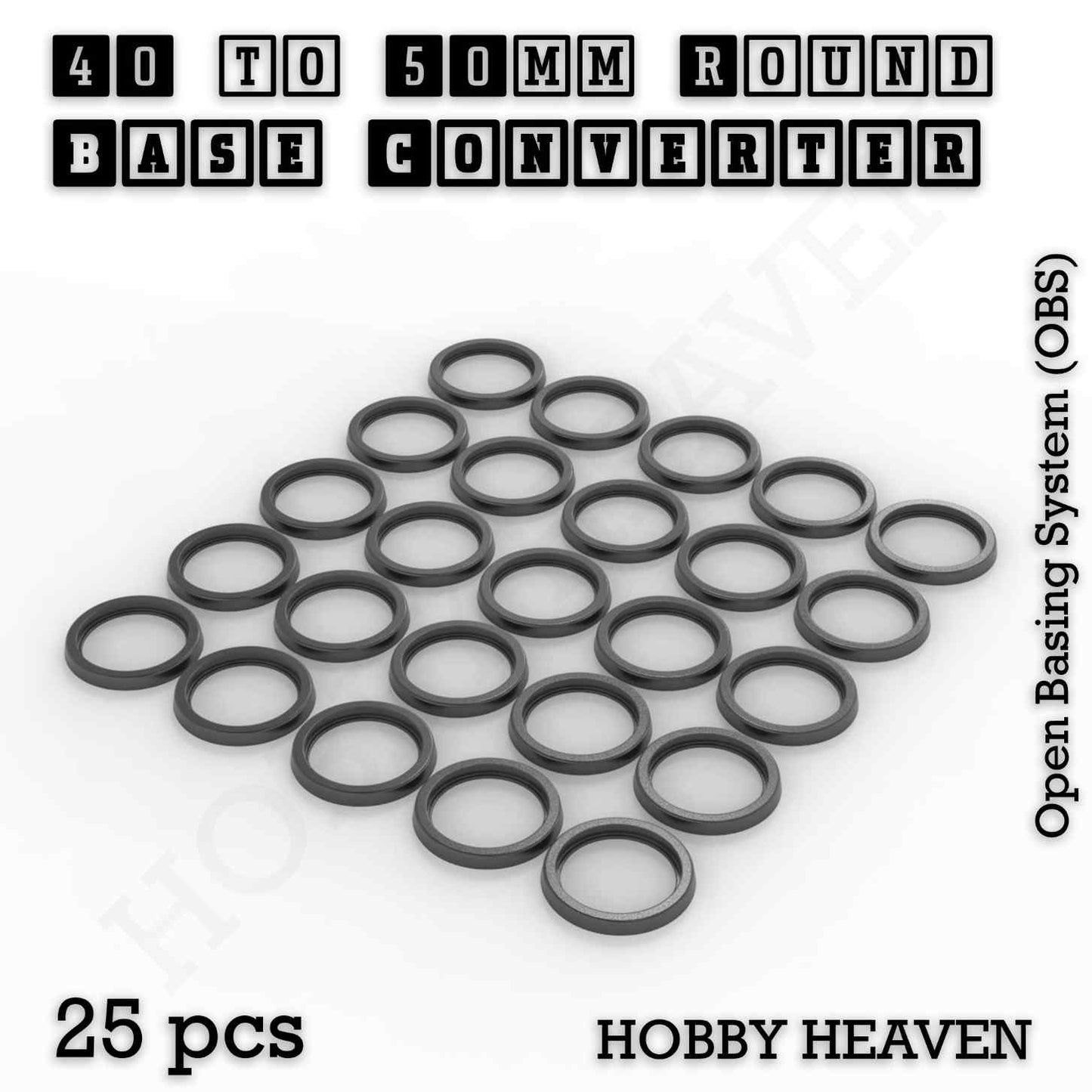 Round to Round Base Converters 3D Print Full Range