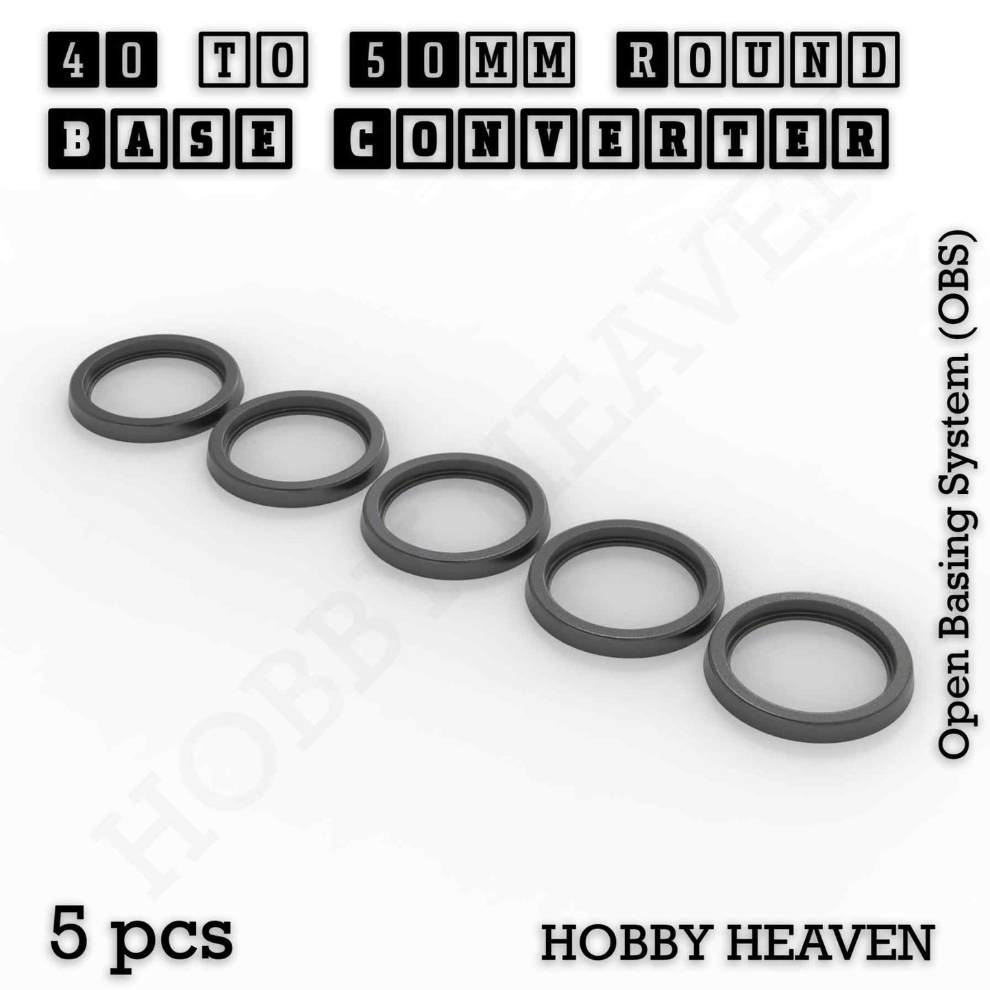 Round to Round Base Converters 3D Print Full Range