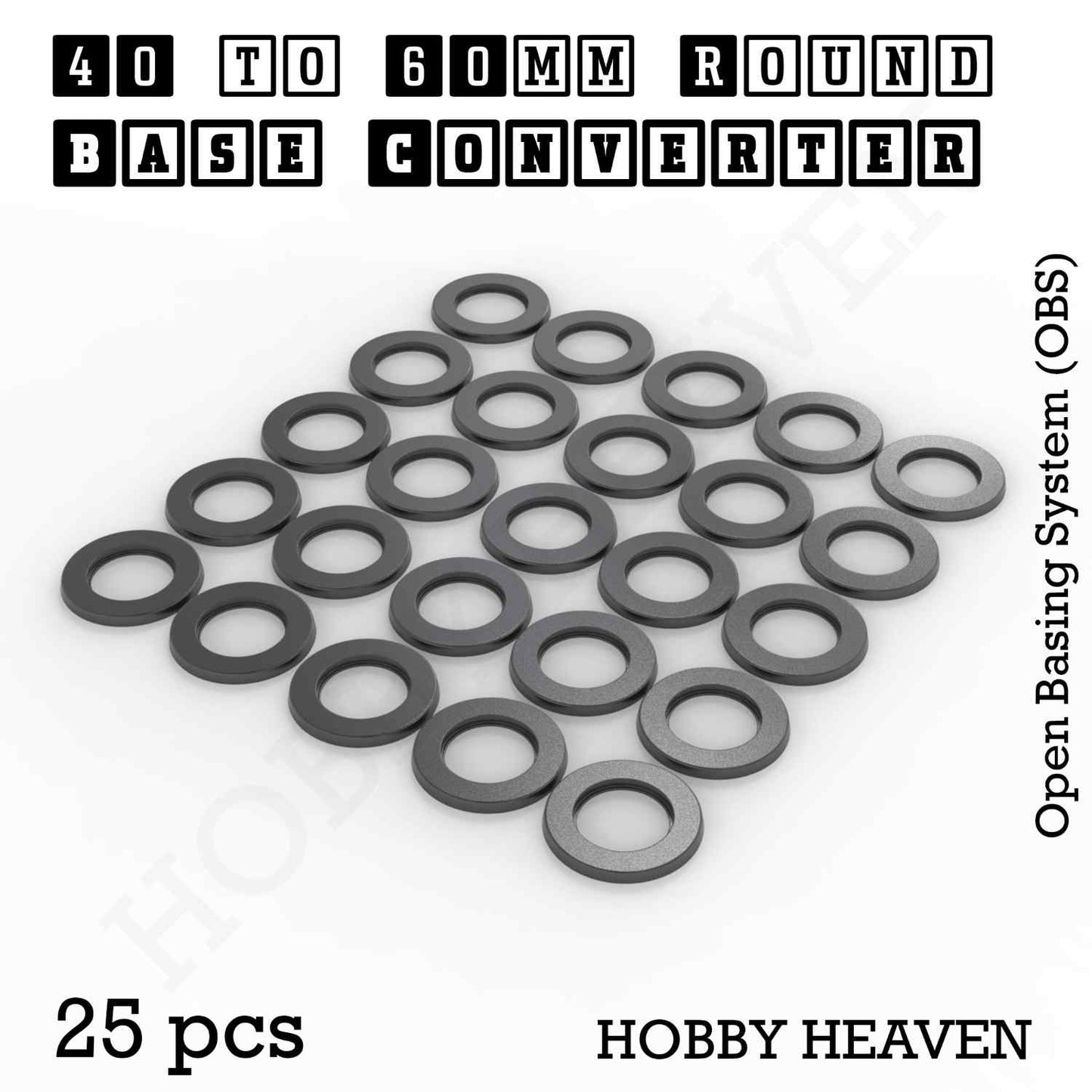 Round to Round Base Converters 3D Print Full Range