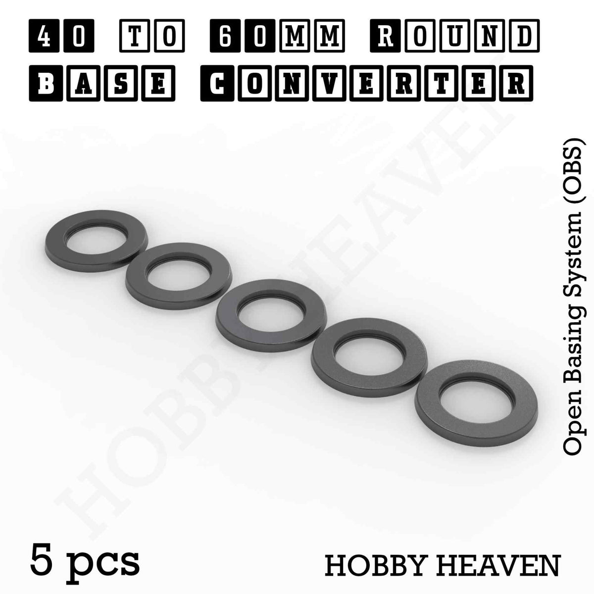 Round to Round Base Converters 3D Print Full Range