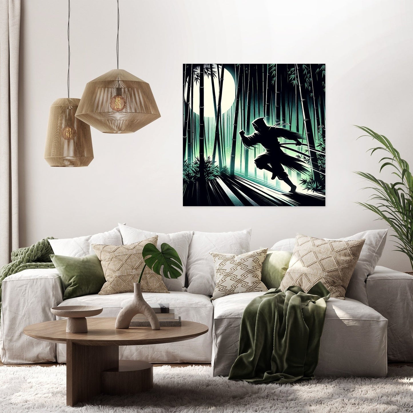 Ninja Moonlight Canvas
