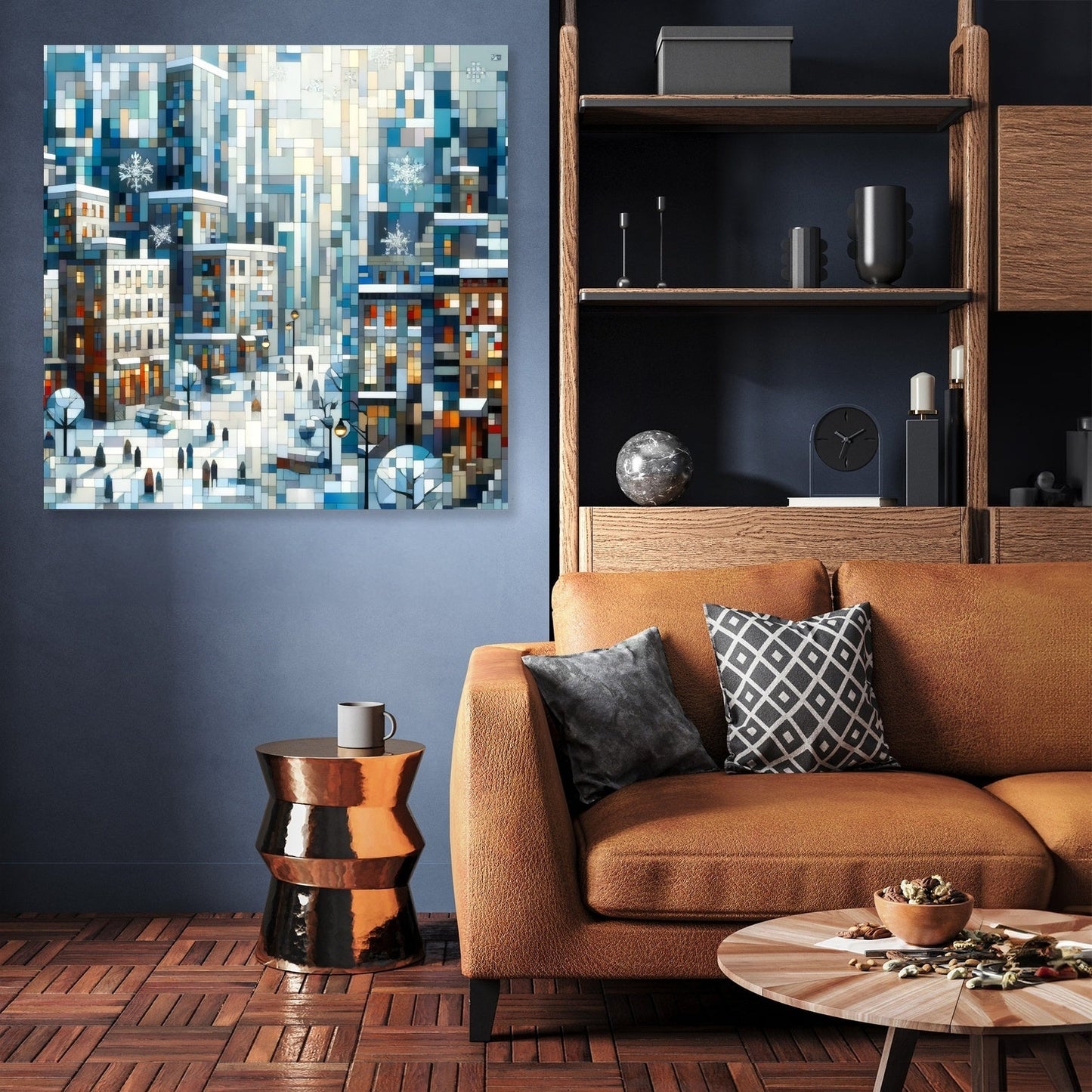 Winter Geometry Canvas