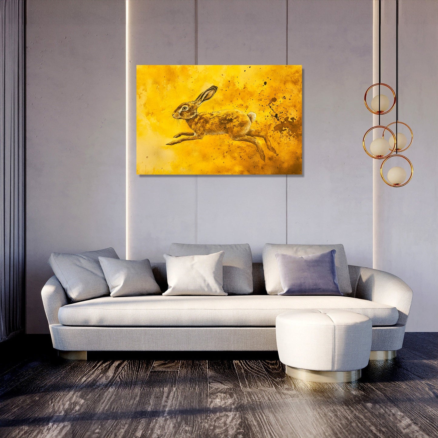 Hopping Hare Canvas