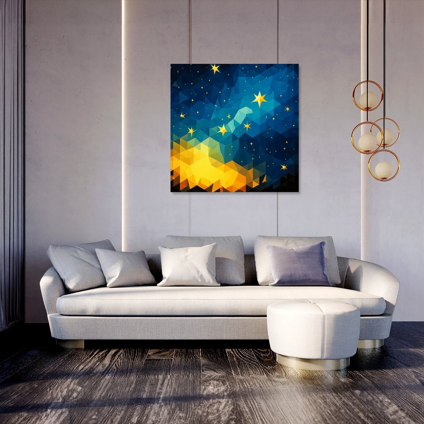 Starry Geometry Canvas