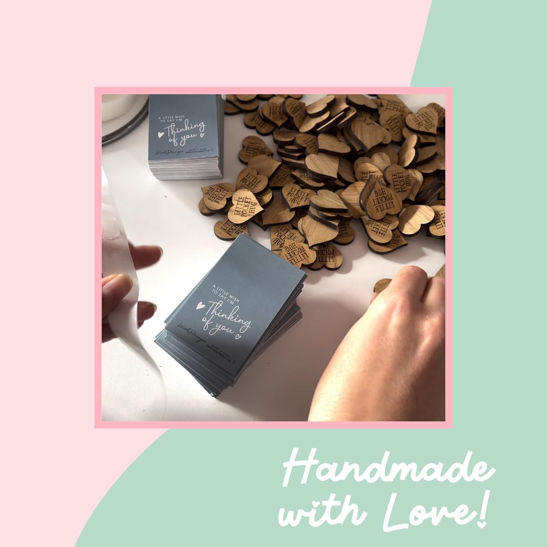 WishStrings Pocket Hug – Happy Birthday Heart Token Gift | Letterbox Keepsake | Thoughtful Birthday Present for Friends & Family | Handmade in the UK