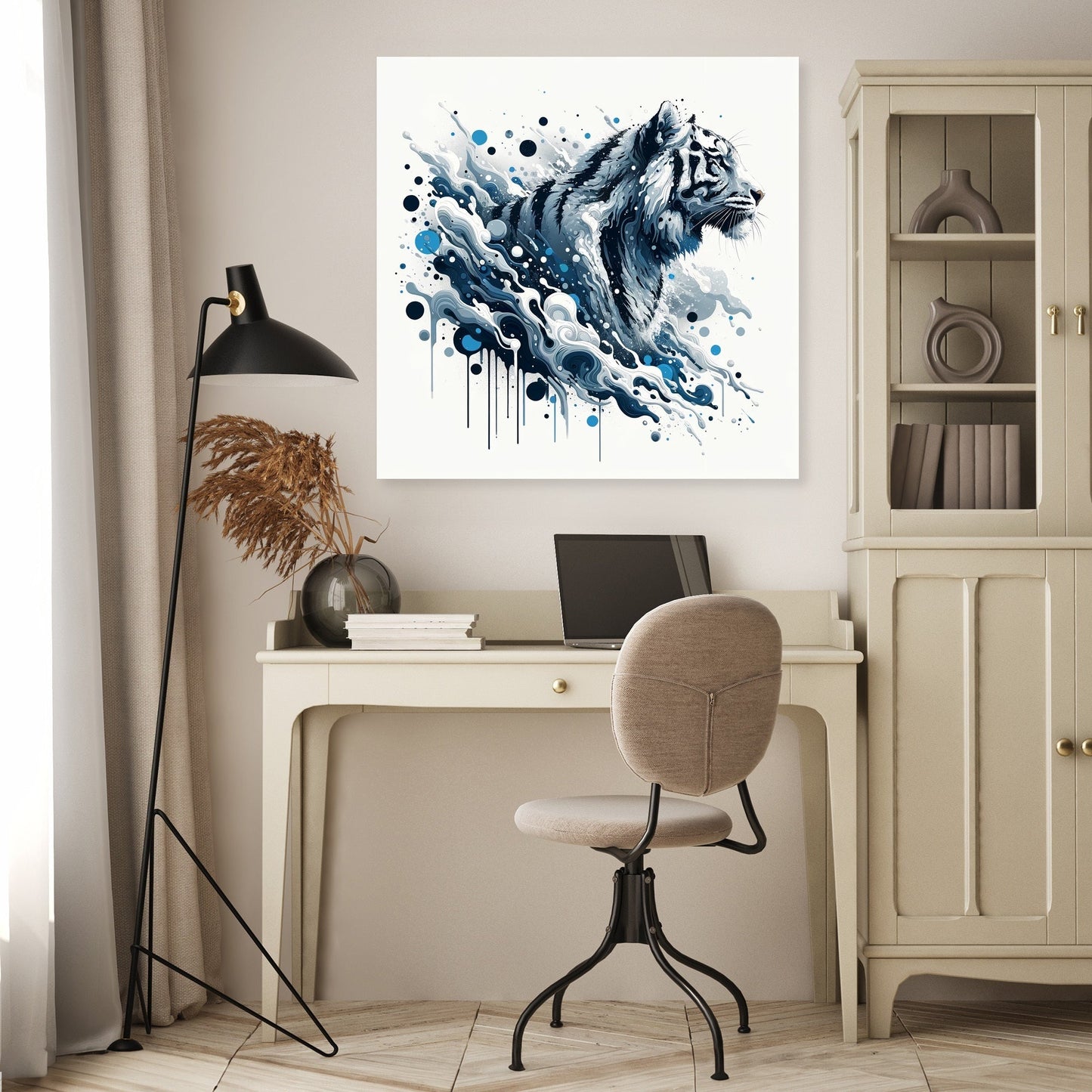 Winter Tiger Abstract Canvas
