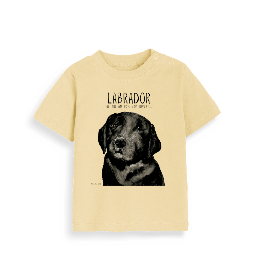 Tiny Tummy, Big Appetite – Baby’s First Black Labrador Tee