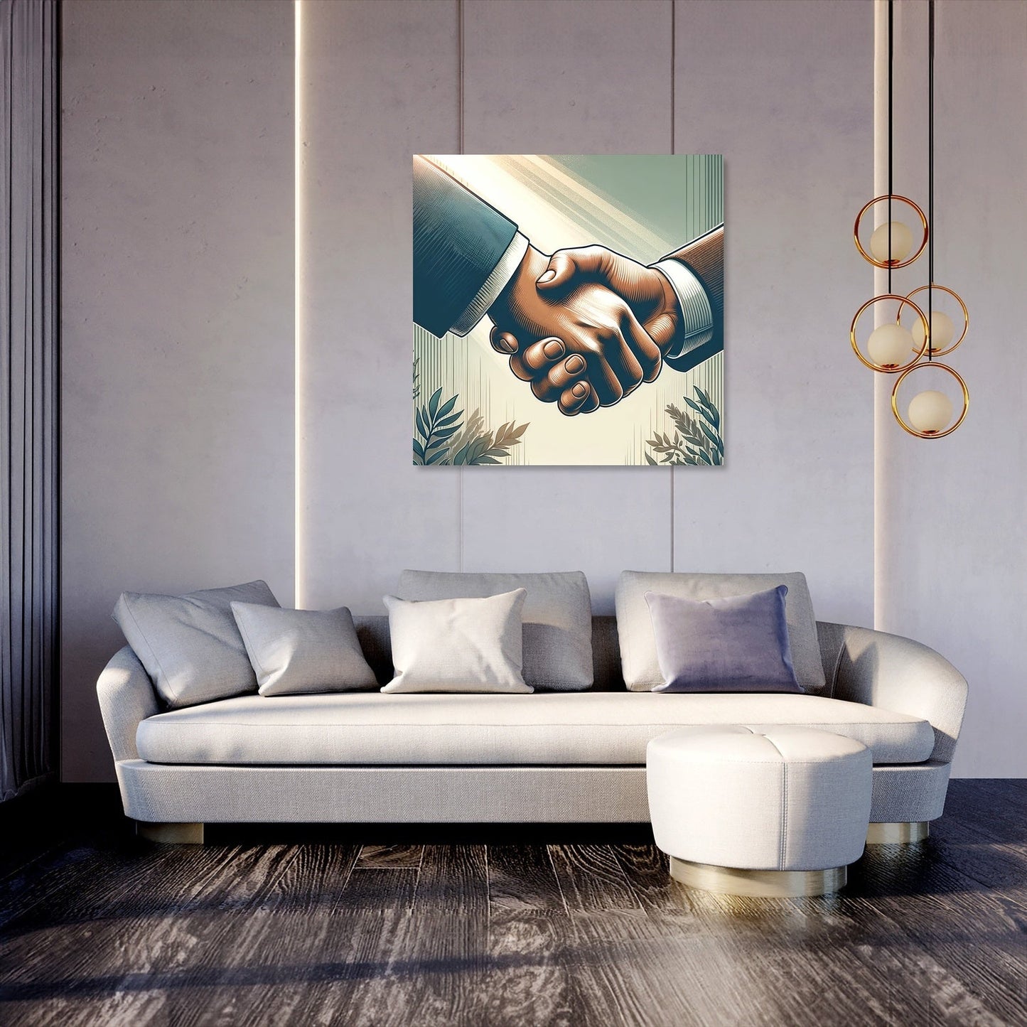 Trustful Handshake Canvas