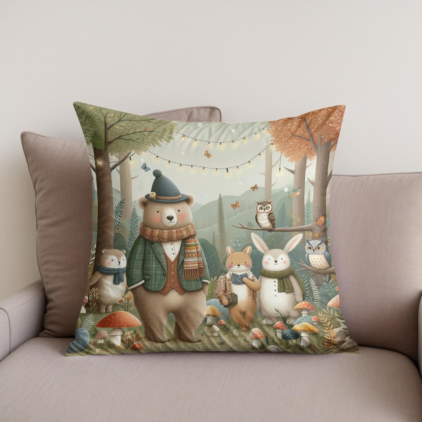 Enchanted Woods Cotton Cushion